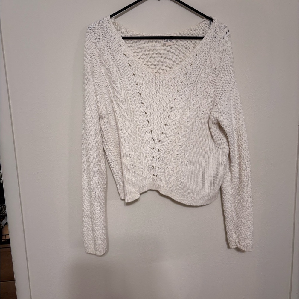 White Knit Women's Sweater